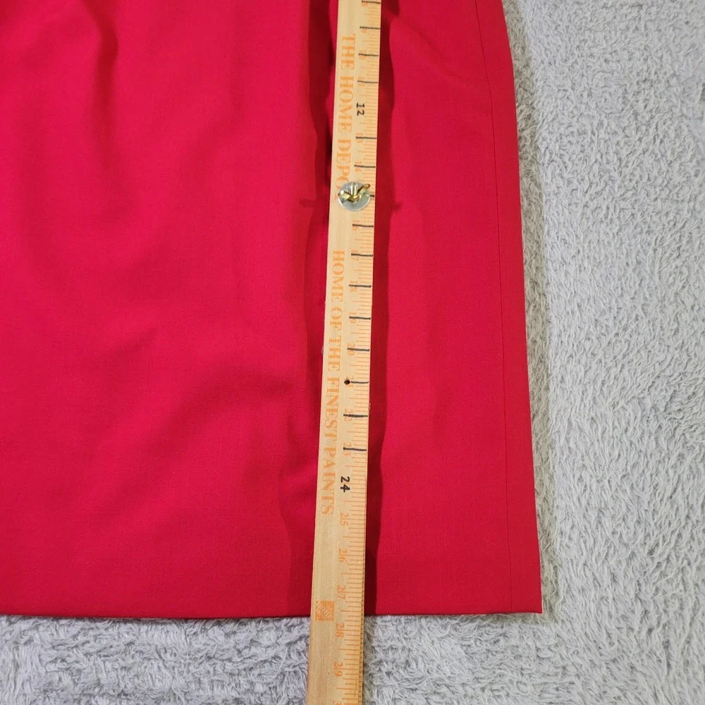 Pendleton Midi Skirt Womens 16 Bright Red Twill‎ Preppy Academia Vintage